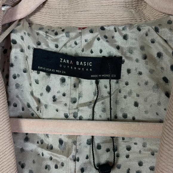 Zara Coat with lapel collar and long sleeves in dusty pink size XS - Picture 7 of 15